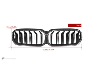 กระจังหน้าดรายคาร์บอน ทรง กระจังซี่คู่ BMW M5 F90 ไมเนอร์เชนจ์ SOOQOO