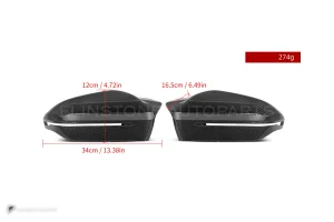 ครอบกระจกมองข้างดรายคาร์บอน (พวงมาลัยขวา) BMW G90 G99 M5 SOOQOO