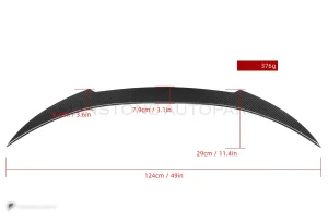 สปอยเลอร์ท้ายดรายคาร์บอน ทรง V BMW M8 F92 SOOQOO