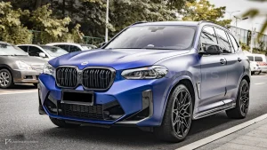 กระจังหน้าดรายคาร์บอน ทรง กระจังซี่คู่ BMW X3M F97 F98 ไมเนอร์เชนจ์ SOOQOO