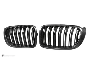 กระจังหน้าดรายคาร์บอน ทรง กระจังซี่คู่ BMW X3 F25 F26 ไมเนอร์เชนจ์ SOOQOO