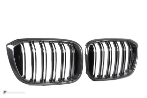 กระจังหน้าดรายคาร์บอน ทรง กระจังซี่คู่ BMW X3 G01 G02 ก่อนไมเนอร์เชนจ์ SOOQOO