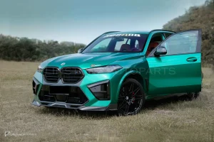 กระจังหน้าคาร์บอนไฟเบอร์ Prepreg ทรง OEM BMW X5M F95 ไมเนอร์เชนจ์ SOOQOO