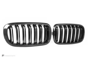 กระจังหน้าดรายคาร์บอน ทรง กระจังซี่คู่ BMW X5 F15 F16 SOOQOO