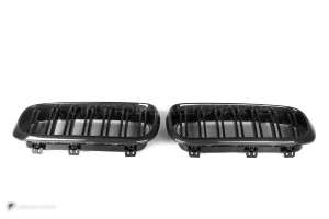 กระจังหน้าดรายคาร์บอน ทรง กระจังซี่คู่ BMW X5 F15 F16 SOOQOO