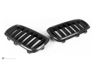 กระจังหน้าดรายคาร์บอน ทรง กระจังซี่คู่ BMW X5 F15 F16 SOOQOO