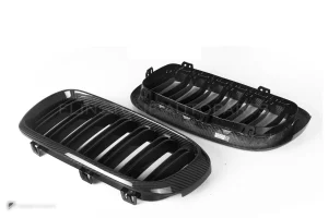 กระจังหน้าดรายคาร์บอน ทรง กระจังซี่คู่ BMW X5 F15 F16 SOOQOO
