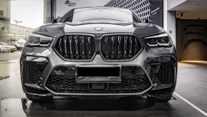กระจังหน้าดรายคาร์บอน ทรง กระจังซี่คู่ BMW X5 G06 ก่อนไมเนอร์เชนจ์ SOOQOO
