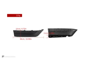 สปลิตเตอร์ดรายคาร์บอน ทรง OEM BMW X6M F96 SOOQOO