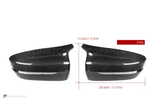 ครอบกระจกมองข้างดรายคาร์บอน ทรง F9x (พวงมาลัยซ้าย) BMW i3 G28 SOOQOO