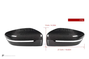 ครอบกระจกมองข้างดรายคาร์บอน ทรง OEM (พวงมาลัยซ้าย) BMW i3 G28 SOOQOO