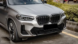กระจังหน้าดรายคาร์บอน ทรง กระจังซี่คู่ BMW iX3 G08 BEV SOOQOO