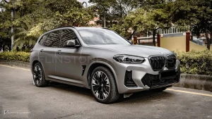 กระจังหน้าดรายคาร์บอน ทรง กระจังซี่คู่ BMW iX3 G08 BEV SOOQOO