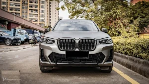 กระจังหน้าดรายคาร์บอน ทรง กระจังซี่คู่ BMW iX3 G08 BEV SOOQOO