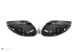 ครอบกระจกมองข้างดรายคาร์บอน ทรง OEM (พวงมาลัยซ้าย) Porsche 718 982 SOOQOO