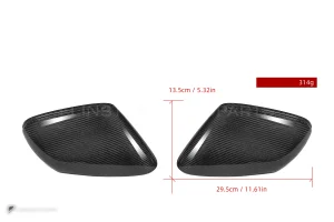 ครอบกระจกมองข้างดรายคาร์บอน ทรง OEM (พวงมาลัยซ้าย) Porsche 911 992 SOOQOO