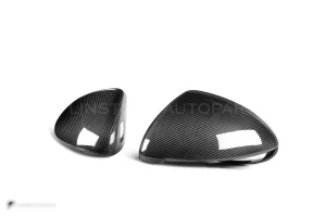 ครอบกระจกมองข้างดรายคาร์บอน ทรง OEM (พวงมาลัยซ้าย รองรับเซนเซอร์) Porsche Cayenne Caynne 958.2 SOOQOO (H-020)