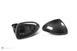 ครอบกระจกมองข้างดรายคาร์บอน ทรง OEM (พวงมาลัยซ้าย รองรับเซนเซอร์) Porsche Cayenne Caynne 958.2 SOOQOO (H-020)