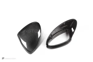 ครอบกระจกมองข้างดรายคาร์บอน ทรง OEM (พวงมาลัยซ้าย รองรับเซนเซอร์) Porsche Cayenne Caynne 958.2 SOOQOO (H-020)