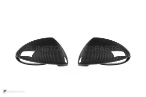 ครอบกระจกมองข้างดรายคาร์บอน ทรง OEM (พวงมาลัยซ้าย รองรับเซนเซอร์) Porsche Cayenne Caynne 958.2 SOOQOO (H-020)