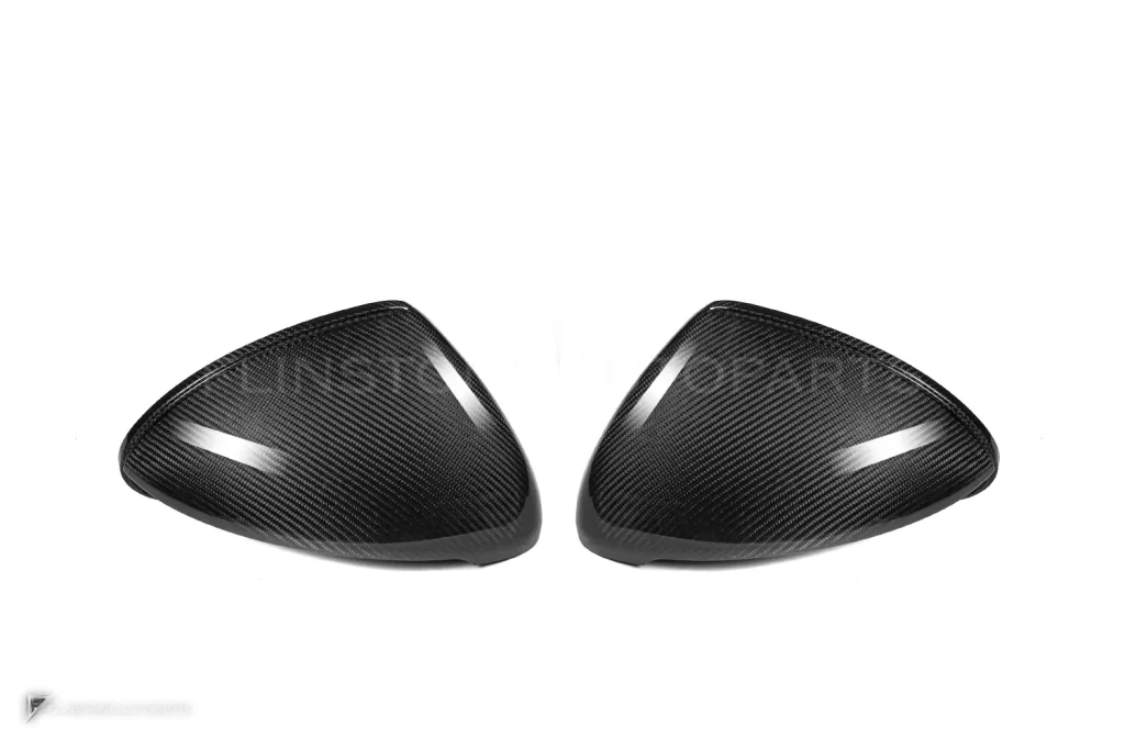 ครอบกระจกมองข้างดรายคาร์บอน ทรง OEM (พวงมาลัยซ้าย รองรับเซนเซอร์) Porsche Cayenne Caynne 958.2 SOOQOO (H-026)