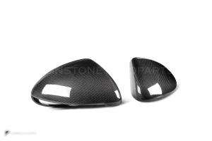 ครอบกระจกมองข้างดรายคาร์บอน ทรง OEM (พวงมาลัยซ้าย รองรับเซนเซอร์) Porsche Cayenne Caynne 958.2 SOOQOO (H-026)