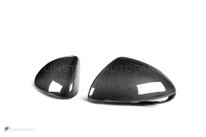 ครอบกระจกมองข้างดรายคาร์บอน ทรง OEM (พวงมาลัยซ้าย รองรับเซนเซอร์) Porsche Cayenne Caynne 958.2 SOOQOO (H-026)
