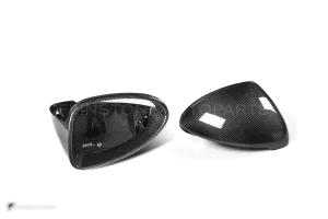 ครอบกระจกมองข้างดรายคาร์บอน ทรง OEM (พวงมาลัยซ้าย รองรับเซนเซอร์) Porsche Cayenne Caynne 958.2 SOOQOO (H-026)