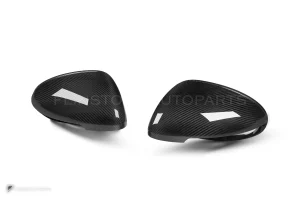 ครอบกระจกมองข้างดรายคาร์บอน ทรง OEM (รองรับเซนเซอร์) Porsche Macan 95B SOOQOO (H-025)