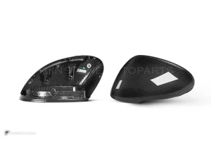 ครอบกระจกมองข้างดรายคาร์บอน ทรง OEM (รองรับเซนเซอร์) Porsche Macan 95B SOOQOO (H-025)