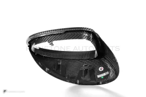 ครอบกระจกมองข้างดรายคาร์บอน ทรง OEM (รองรับเซนเซอร์) Porsche Macan 95B SOOQOO (H-025)