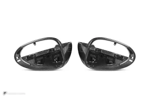 ครอบกระจกมองข้างดรายคาร์บอน ทรง OEM (รองรับเซนเซอร์) Porsche Macan 95B SOOQOO (H-025)