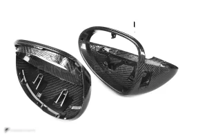 ครอบกระจกมองข้างดรายคาร์บอน ทรง OEM (รองรับเซนเซอร์) Porsche Macan 95B SOOQOO (H-018)