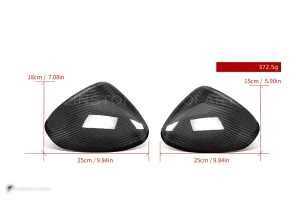 ครอบกระจกมองข้างคาร์บอนไฟเบอร์ Prepreg ทรง OEM (พวงมาลัยซ้าย รองรับเซนเซอร์) Porsche Panamera 971 SOOQOO