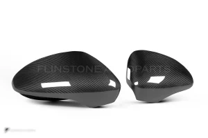 ครอบกระจกมองข้างคาร์บอนไฟเบอร์ Prepreg ทรง OEM (พวงมาลัยซ้าย รองรับเซนเซอร์) Porsche Panamera 971 SOOQOO