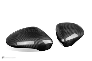 ครอบกระจกมองข้างคาร์บอนไฟเบอร์ Prepreg ทรง OEM (พวงมาลัยซ้าย รองรับเซนเซอร์) Porsche Panamera 971 SOOQOO