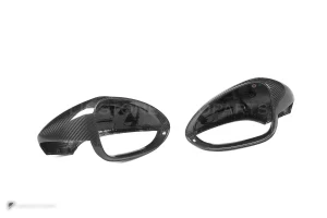 ครอบกระจกมองข้างคาร์บอนไฟเบอร์ Prepreg ทรง OEM (พวงมาลัยซ้าย) Porsche Panamera 971 SOOQOO
