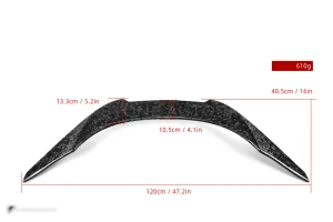 สปอยเลอร์ท้ายฟอร์จคาร์บอน ทรง V Toyota Supra A90 SOOQOO