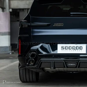 ชิ้นเสริมกันชนหลังดรายคาร์บอน BMW XM G09 SOOQOO