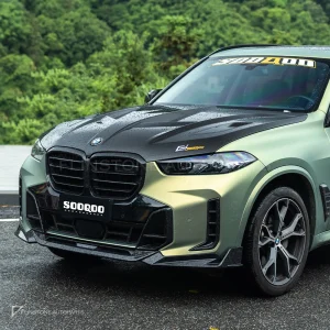 ฝากระโปรงหน้าคาร์บอนไฟเบอร์ มีช่องระบาย BMW X5M F95 X6M F96 X5 G05 X6 G06 SOOQOO