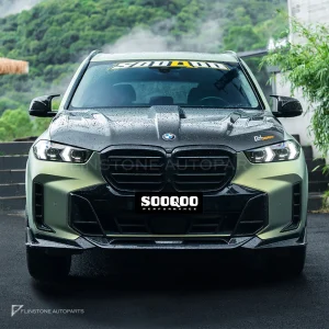 ฝากระโปรงหน้าคาร์บอนไฟเบอร์ มีช่องระบาย BMW X5M F95 X6M F96 X5 G05 X6 G06 SOOQOO