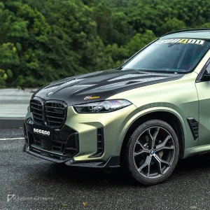 ฝากระโปรงหน้าคาร์บอนไฟเบอร์ มีช่องระบาย BMW X5M F95 X6M F96 X5 G05 X6 G06 SOOQOO