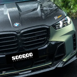 ฝากระโปรงหน้าคาร์บอนไฟเบอร์ มีช่องระบาย BMW X5M F95 X6M F96 X5 G05 X6 G06 SOOQOO