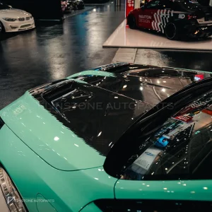 ฝากระโปรงหน้าคาร์บอนไฟเบอร์ผิวไพรเมอร์ มีช่องระบาย ทรง V2 BMW M5 G90 G99 5 Series G60 G61 SOOQOO