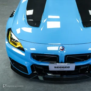 ฝากระโปรงหน้าผิวไพรเมอร์ขาว มีช่องระบาย ทรง V2 BMW M2 G87 2 Series G42 SOOQOO