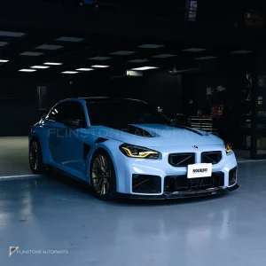 ฝากระโปรงหน้าผิวไพรเมอร์ขาว มีช่องระบาย ทรง V2 BMW M2 G87 2 Series G42 SOOQOO