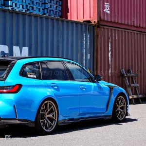 แก้มข้างผิวไพรเมอร์ขาว มีช่องระบาย BMW M3 G80 G81 SOOQOO