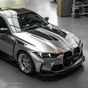 ฝากระโปรงหน้าผิวไพรเมอร์ขาว มีช่องระบาย ทรง V2 BMW M3 G80 G81 M4 G82 G83 SOOQOO