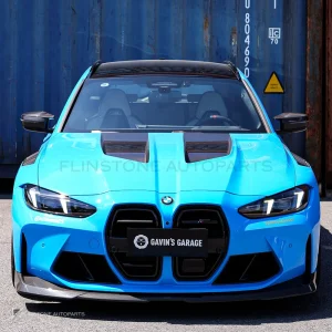 ฝากระโปรงหน้าผิวไพรเมอร์ขาว มีช่องระบาย ทรง V2 BMW M3 G80 G81 M4 G82 G83 SOOQOO