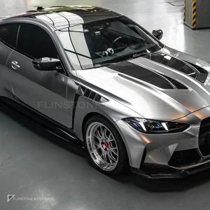 แก้มข้างผิวไพรเมอร์ขาว มีช่องระบาย BMW M4 G82 G83 SOOQOO